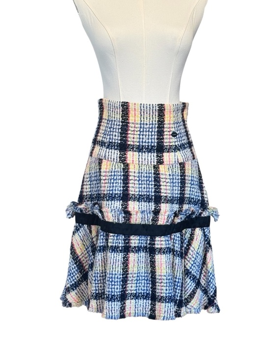 CHANEL Dresses & Skirts - ✨🛍️ Chanel Multicolor Wool Tweed Plaid Skirt - Size 4